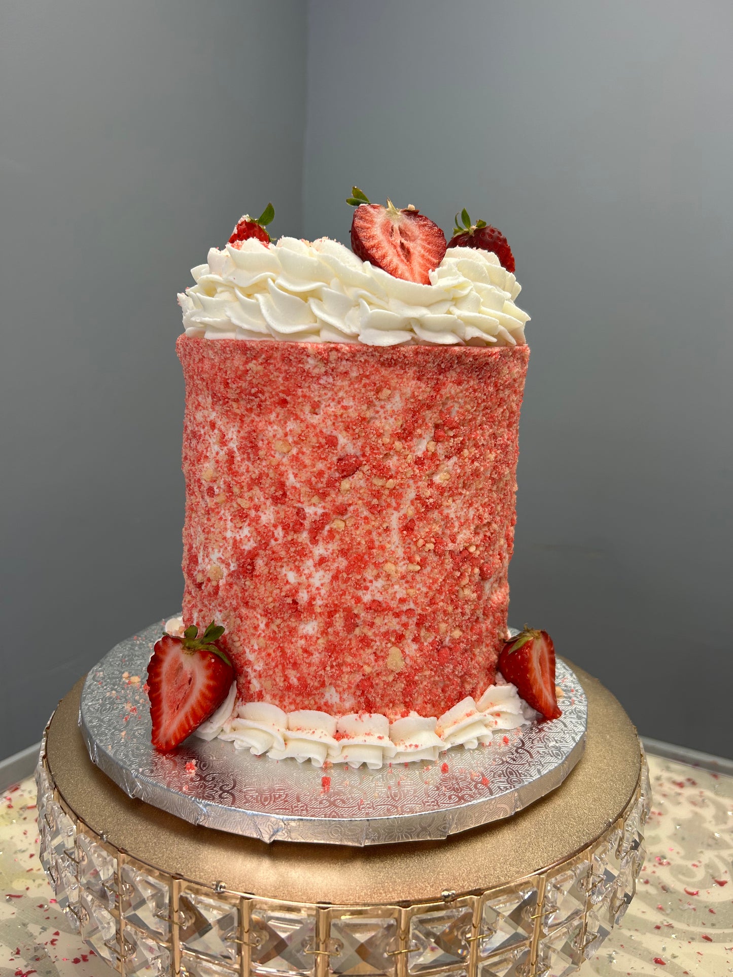 Strawberry Crunch Cake